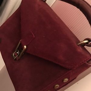 Burgundy side bag